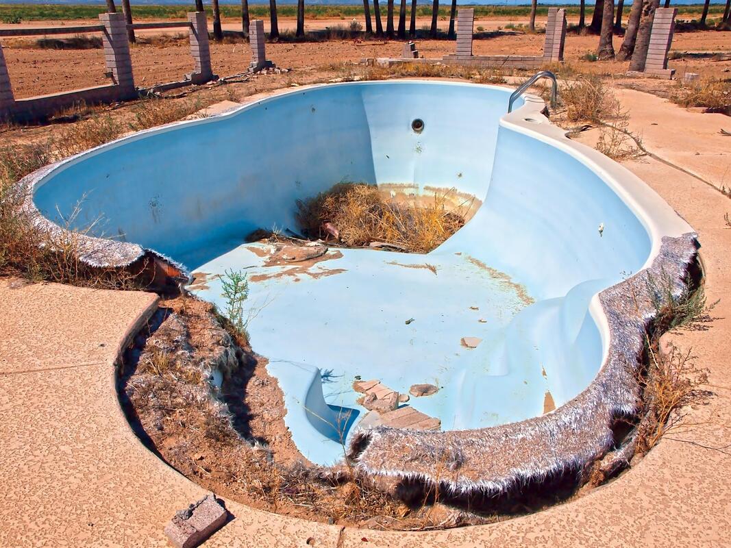 a dirty abandoned pool